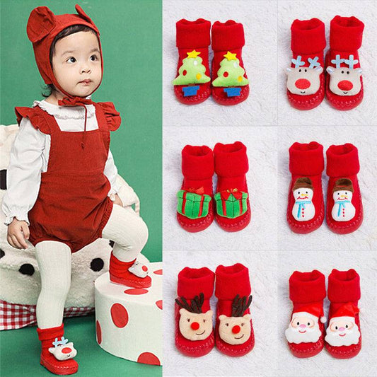 Cute Kids Baby Boy Girl Christmas Socks