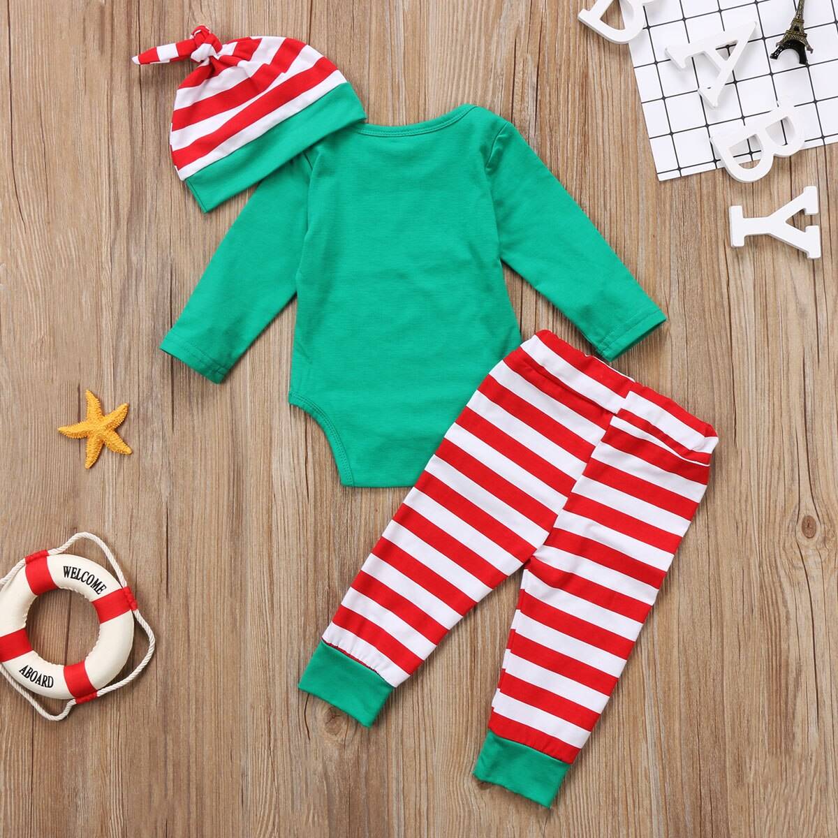 Newborn Baby Boy Girl Christmas Romper