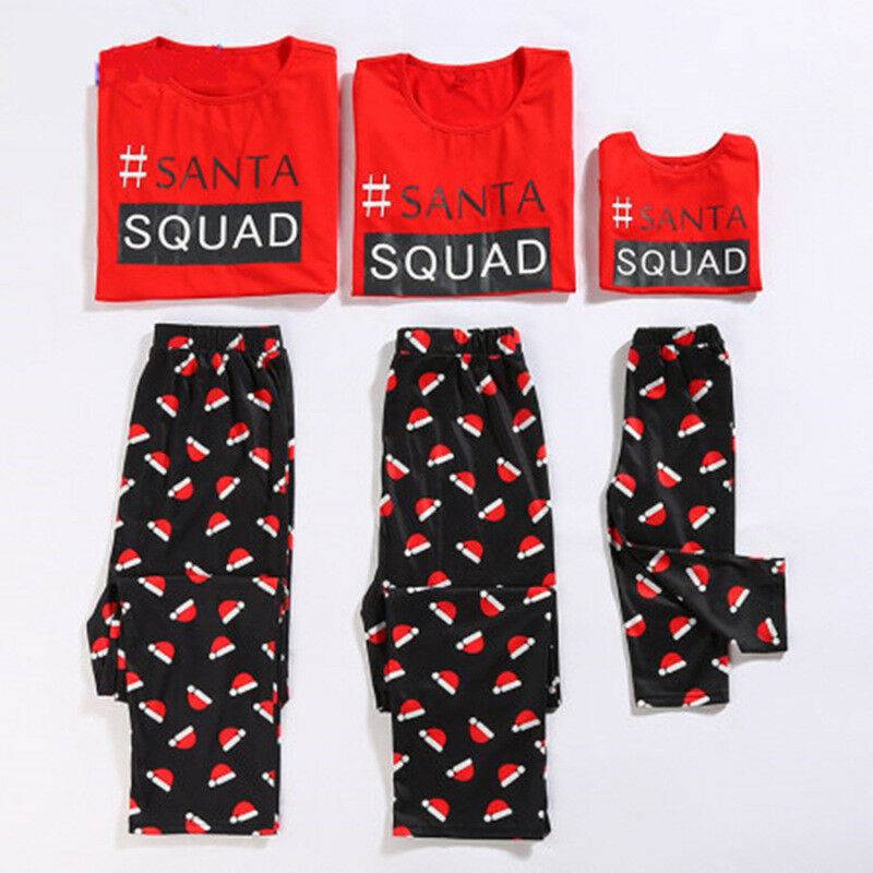 Family Christmas Pajamas For XMAS Santa SQUAD