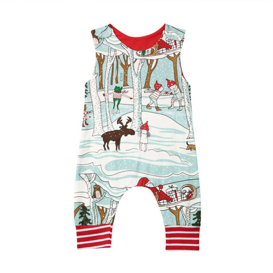 Newborn Baby Christmas Rompers For Xmas Boy