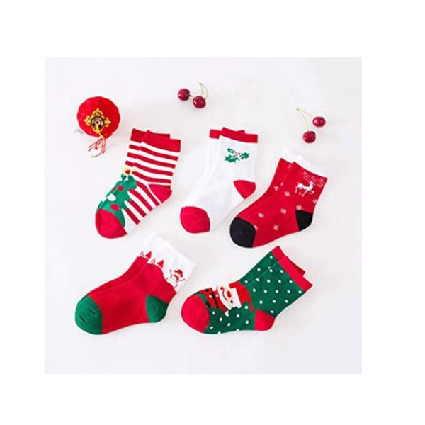 5 Pairs Children Christmas Socks