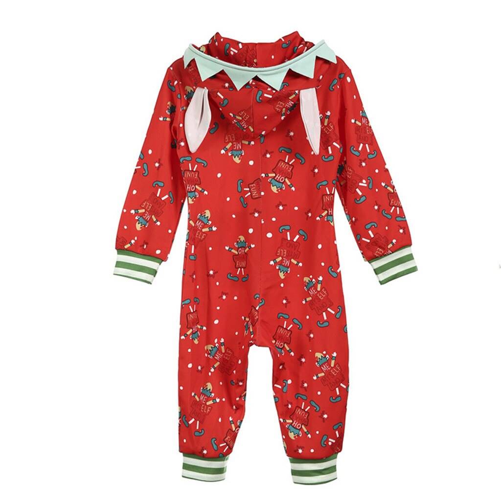 Family Matching Christmas Pajamas Romper Striepd