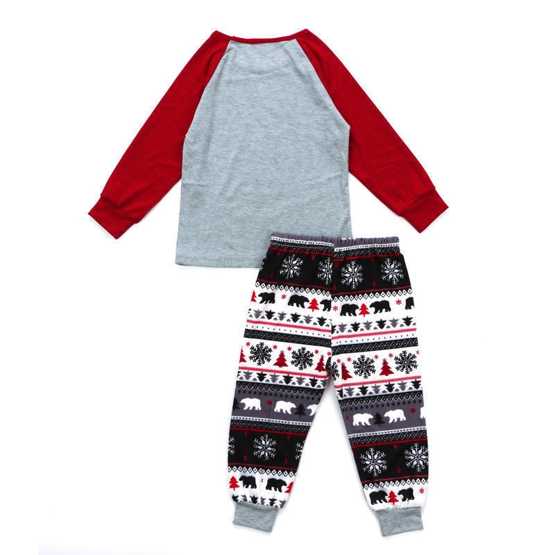 Family Matching Christmas Pajamas Set Bear Print