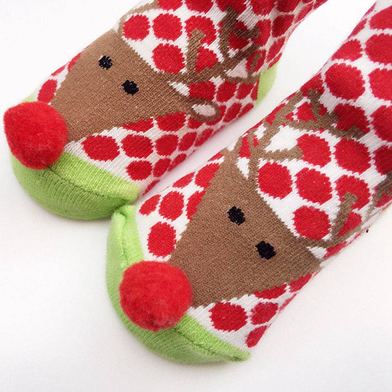 Newborn Baby Christmas Socks Cartoon Thickening