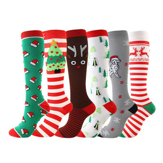 Christmas Compression High Quality Stockings Women Men Pressure Socks